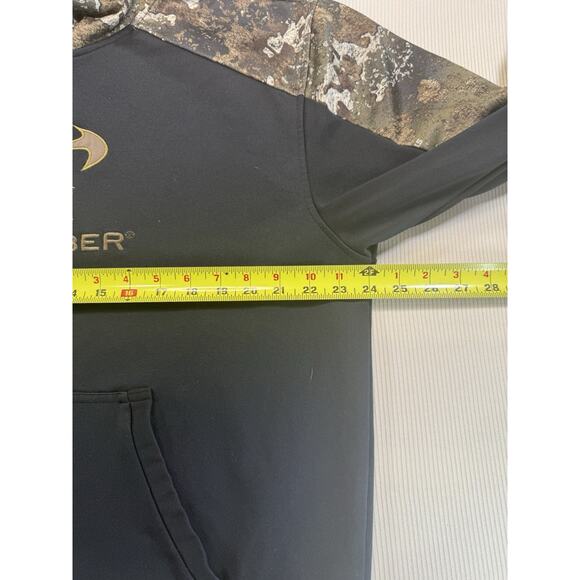 TrueTimber Men’s Large Camo Black Hoodie Pullover Logo Sweatshirt - Picture 8 of 10